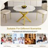 Airsurfer Modern Solid Wood Veneer Retractable Dining Table, Round Extendable 6-Person Table, MDF with Carbon Steel Base, 42-58 Inches - 4 of 4