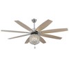 Bella Depot 65" Modern Crystal Ceiling Fan with Light and Remote, 6-speed Reversible Motor - 3 of 4
