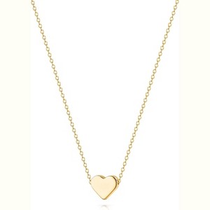 Gold Heart Necklace for Women Trendy 14K Gold/Silver Plate Cute Heart Pendant Choker Necklaces - 1 of 4