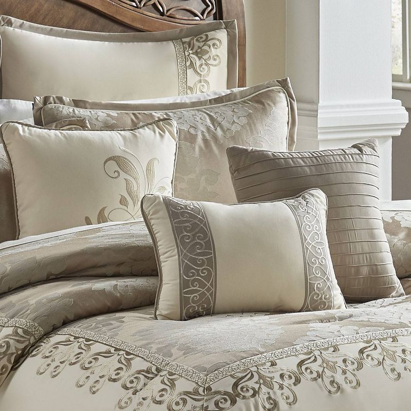 9pc Hillcrest Comforter Set Ivory & Gold - Riverbrook Home, 3 of 10
