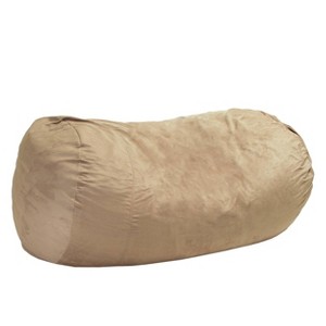 Christopher Knight Home Larson Faux Suede 8-Foot Lounger Beanbag -Camel, Adult Unisex