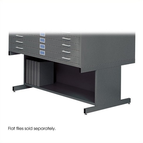 Steel 20 H Open Base For 4998 Flat File Cabinet In Black Safco