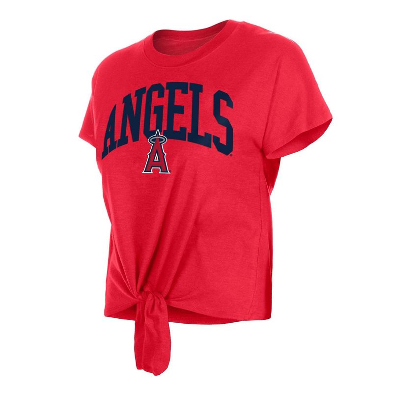 MLB Los Angeles Angels Women&#39;s Front Knot T-Shirt, 3 of 7