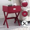 HomeStock Belmont End Table with Large Trunk Style Drawer and Smooth Top Surface, Modern Storage Accent Table with Concealed Space for Essentials - 4 of 4