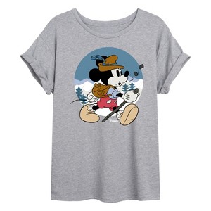 Women's - Disney - Alpine Mickey Oversized Graphic T-Shirt - 1 of 4