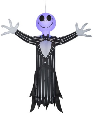 Nightmare Before Christmas Airblown Inflatable Hanging Jack Skellington w/Blinking Lights Disney, 4 ft Tall