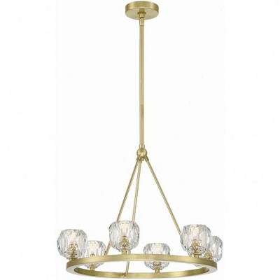 Crystorama Lighting Aragon 6 - Light Chandelier in  Soft Brass