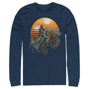 Men's Star Wars The Mandalorian Bantha Riders Long Sleeve Shirt - 1 of 4