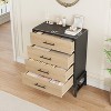 4/6/7 Drawer Dresser for Bedroom, Wooden Storage Chest with Deep Drawers, Freestanding Closet Dresser with Tall Legs for Entryway, Living Room - 4 of 4