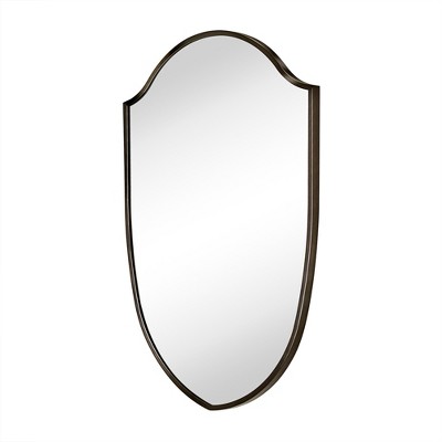 TEHOME Irregular Arched Metal Bathroom Mirror Accent Symmetrical Wall Mirror for Dresser, Mantel or Bedroom