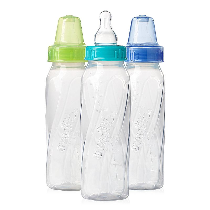 Evenflo Feeding Classic Clear Plastic Baby Bottles - 8oz, 1 of 9
