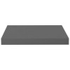 vidaXL Floating Wall Shelf High Gloss Gray 15.7"x9.1"x1.5" MDF - 3 of 4