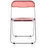 Vynxaria Premium PET - Made Red Transparent Folding Dining Chairs, Suitable for Dining, Living & Waiting Areas - 4 of 4