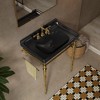 KIGFTSOD 28" Bathroom Console Sink, Wall-Mounted White Ceramic Vanity Basin with 3 Pre-drilled Faucet Holes, No Faucet - 2 of 4