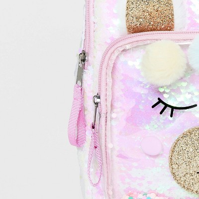 Girls' 10.5" Sequin Llama Backpack - Cat & Jack Pink: Elementary School, Acrylic Shell, Zip Closure, 3-9 Years - image 4