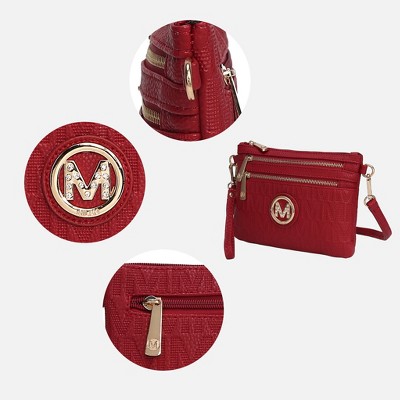 MKF Collection Signature Crossbody Wristlet Bag with Zip Closure, Roonie– MKF Collection by Mia K – Pewter — фото 4