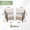 EAGLE PEAK Coastal Vista Patio Outdoor Wicker Love Seat, Patio Conversation Set Wicker Rattan Sofa Chair Set - 2 of 4