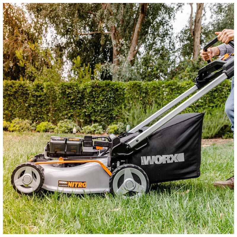 Worx Nitro WG761 80V 21" Cordless Self-Propelled Lawn Mower with Brushless Motor & Rear Wheel Drive  (4) Batteries & Charger Included, 4 of 8