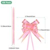 Unique Bargains Plastic Durable Glossy Appearance Waterproof Gift Wrap Satin Pull Bows 100 Count - 3 of 4