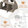 Cat Litter Box Enclosure with Wooden Cat Washroom Furniture, Barn Door, Pet House, Fits Most Litter Boxes - 2 of 4