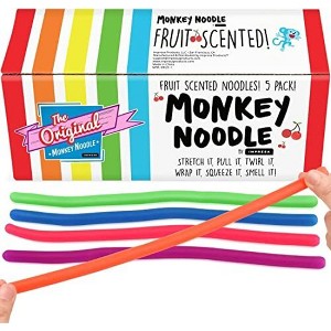 Impresa 5-Pack Sweet Scented Original Monkey Noodle Stretchy String Fidget/Sensory Toys (BPA/Phthalate/Latex-Free) - 1 of 4
