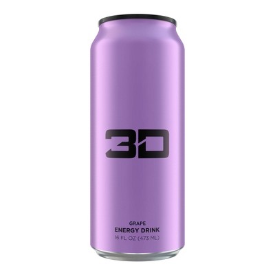 3D Grape Energy Energy Drink - 16 fl oz Can