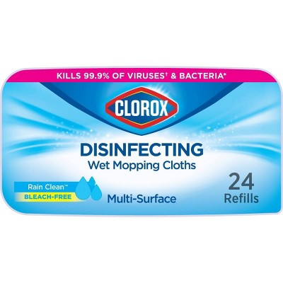 Clorox Disinfecting Mopping Cloth - Rain Clean - 24ct