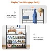 Munora Freestanding Hall Tree - 4-Tier/5-Tier Entryway Organizer with 8 Removable Hooks - Coat, Shoe & Accessory Storage Rack (Black) - 3 of 4