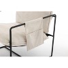 CAVINAS Modern Minimalist Accent Chair,Set of 2,Upholstered Hanging Armchair with Arm Pocket&Metal Frame,Leisure Chair for Living Room - 4 of 4