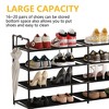 SUGIFT 4-Tier Shoe Rack Shoe Organizer with Shelves for Closet Entryway, Black - 2 of 4