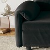 Sapphtopaz Velvet Couches for Living Room with Armrest Storage Bags Retractable Sofa Bed Cloud Sleeper Sofa Loveseat for Living Room, Bedroom - 2 of 4