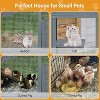 Cat House Outdoor Catio Cat Enclosures on Wheels, 69" Large Outside Patio Wooden Cat Cage Resting Box, Sunshine Panel, 2 Lockable Doors & Wheels - 4 of 4