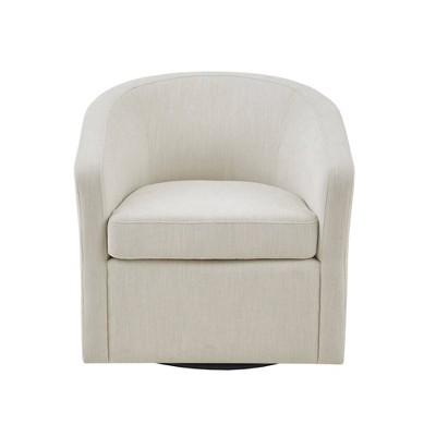 Amber Swivel Chair Ivory - Martha Stewart: Transitional Upholstered ...