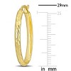 EVERLY JEWELRY | 10k Yellow Gold Oval Shaped Hoop Earrings - 3 of 4