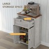 Farmhouse Sideboard Storage Cabinet with Doors and Drawer for Kitchen, Living room, 23.5"x11.75"x34.5" - 4 of 4