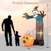 Costway 7 FT Inflatable Haunted Scarecrow Blow up Yard Decoration with Built-in LED Lights - 3 of 4