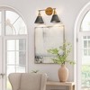 LNC Nero Modern Vanity Lights,Brushed Gray and Antique Gold/Antique Gold and Opal Glass, 2 Light/ 3 Light/4 Light - 4 of 4
