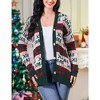 Whizmax Women's Ugly Christmas Sweater Open Front Caidigans Knitted Long Sleeve Sweaters Cardigan - 3 of 4