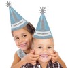 Big Dot of Happiness Onederland - Cone Winter Wonderland Happy Birthday Party Hats for Kids and Adults - Set of 8 (Standard Size) - 2 of 4