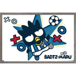 Trends International Hello Kitty and Friends: 21 Sports - Badtz-Maru Soccer Framed Wall Poster Prints - 1 of 4