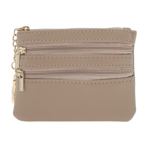 Unique Bargains Three Zipper Pocket With Pattern Buckle Coin Purse Wallet 1 Pc - 1 of 4