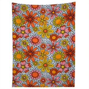Doodle By Meg Groovy Flowers In Blue Tapestry - Society6 - 1 of 3