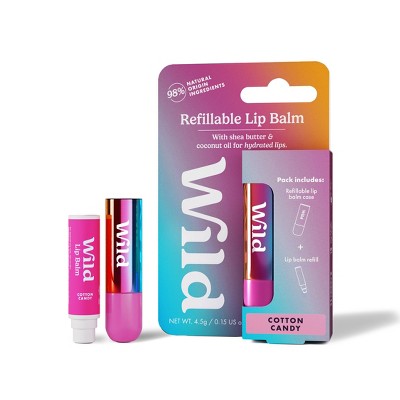 Wild Cosmetics Chrome Case Lip Balm Starter Kit - Cotton Candy - 0.15oz: Moisturizing, Lip Treatment