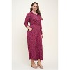 WEST K Women's Valerie Plus Size 3/4 Sleeve Button Down Collared Jumpsuit - 2 of 4