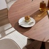 PAGED Round Dining Table Mid Century Modern Kitchen Table with Wooden Spacious Desktop for Living Room - 2 of 4