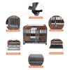 46in Dog Kennel Furniture, Heavy Duty Dog Crate with Removable Trays and Wheels, Metal Dog Crates for Large Dogs - 3 of 4