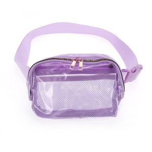 Unique Bargains Clear Double Pull Style Running Waist Pack 1 Pc - 1 of 4