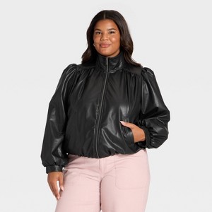 Women's Gathered Bomber Jacket - Universal Thread™ - 1 of 3