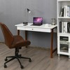 Costway Computer Desk Laptop PC Writing Table Makeup Vanity Table w/Drawer and Wood Legs - 4 of 4