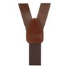 CTM Men's Coated Leather Button-End 1 Inch Suspenders - 3 of 4